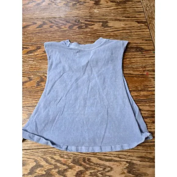 Blue Sleeveless Crop Top - Picture 5 of 5